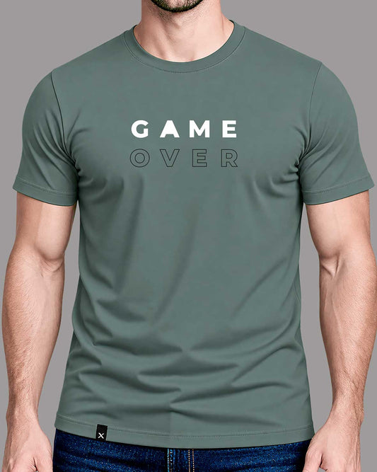 Polera Game Over - Verde Hoja Seca