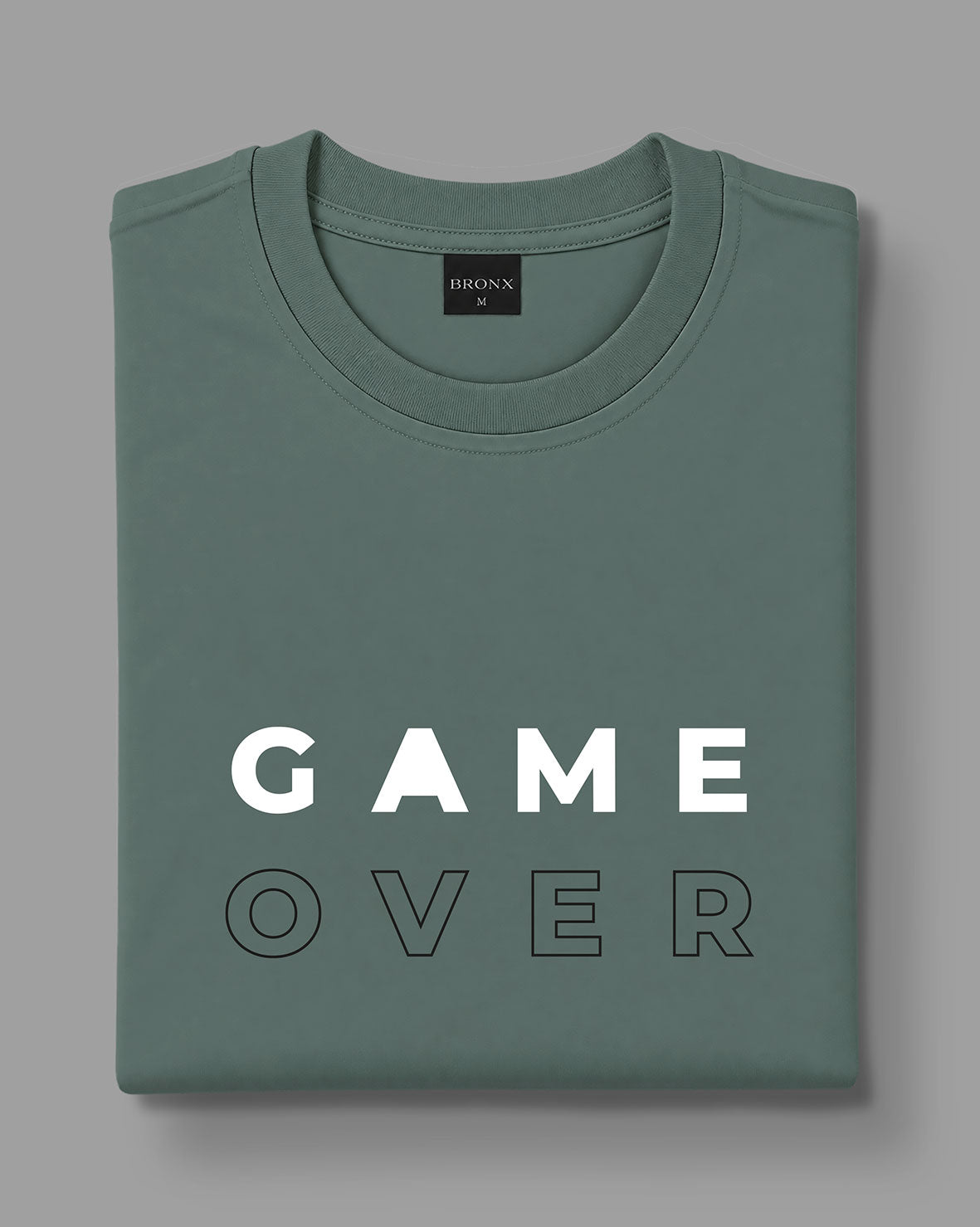 Polera Game Over - Verde Hoja Seca