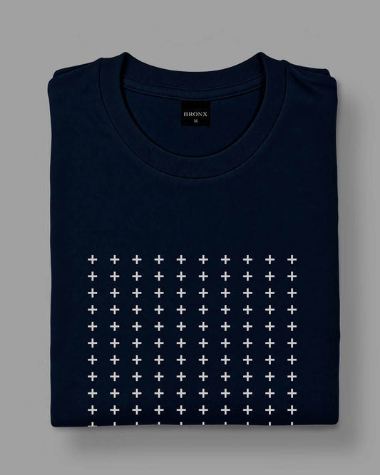 Polera Grid - Azul Marino