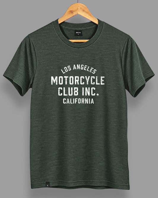 Polera Motorcycle - Verde Jaspeado Oscuro