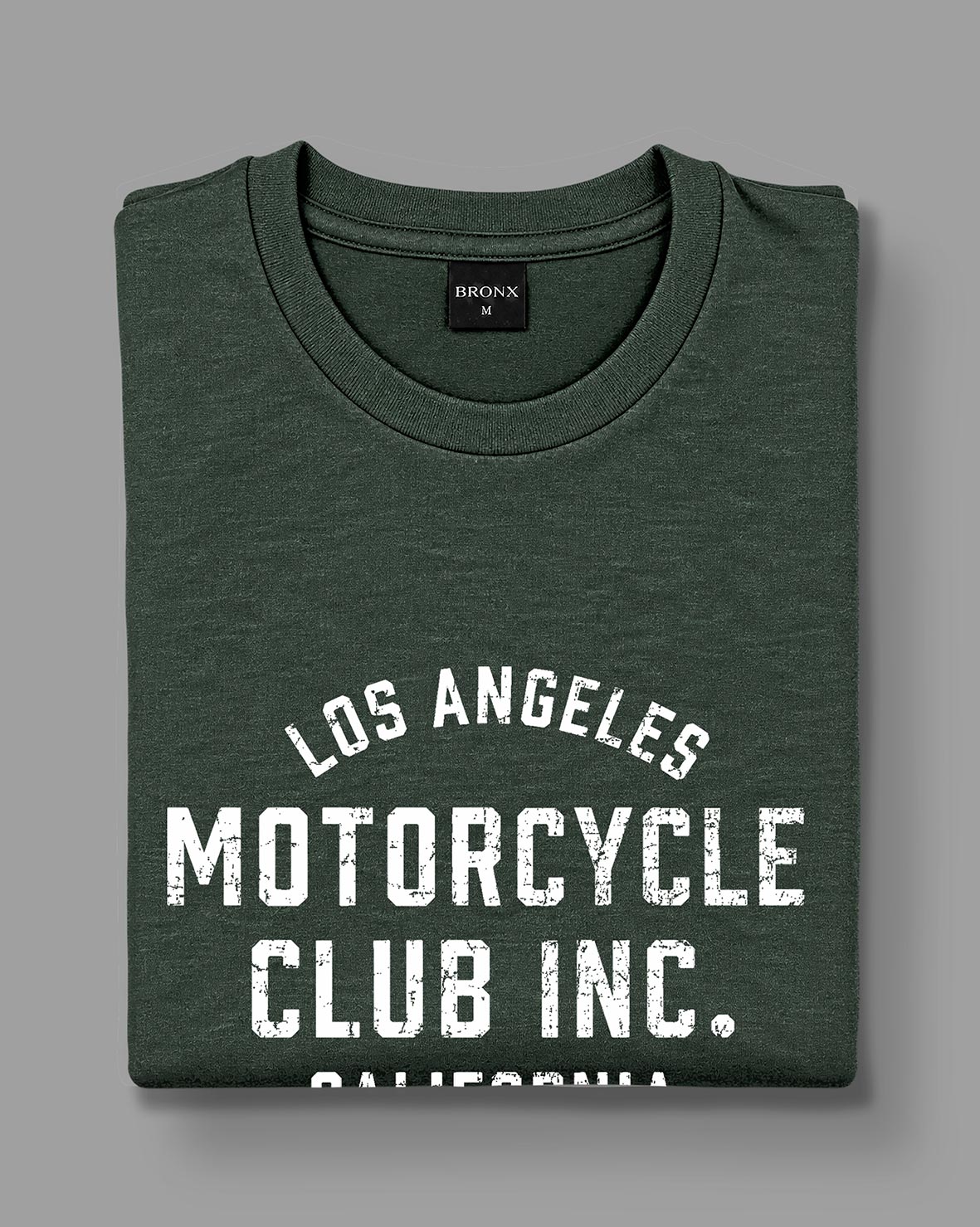 Polera Motorcycle - Verde Jaspeado Oscuro