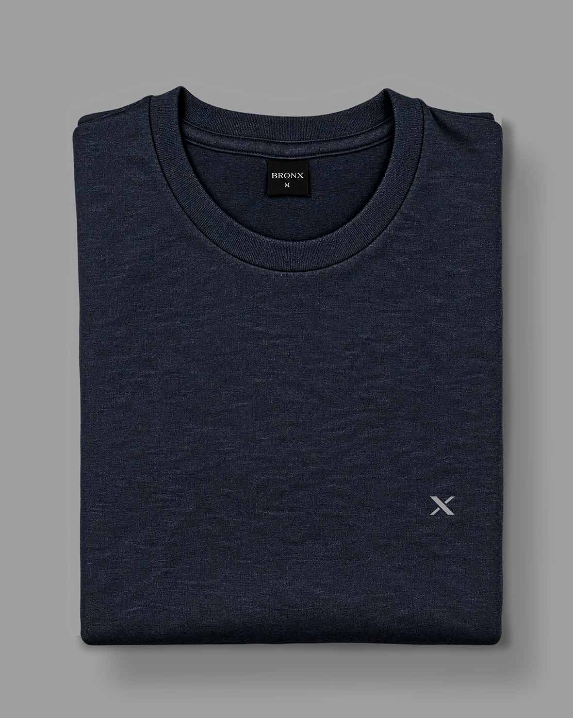 Polera básica - Marino Jaspeado