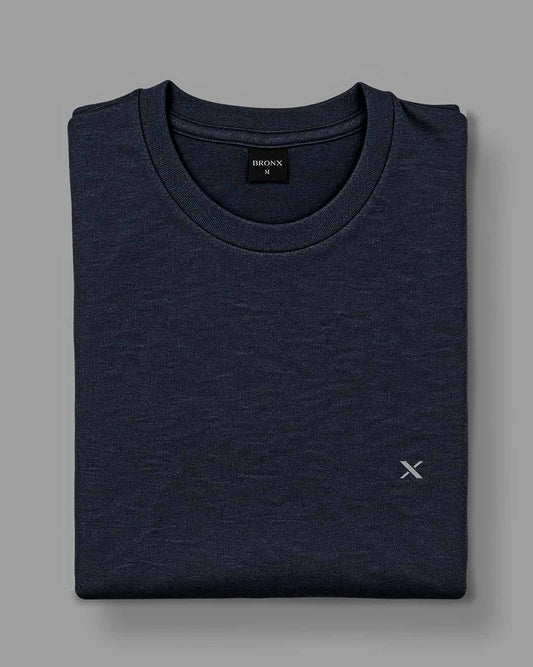 Polera básica - Marino Jaspeado