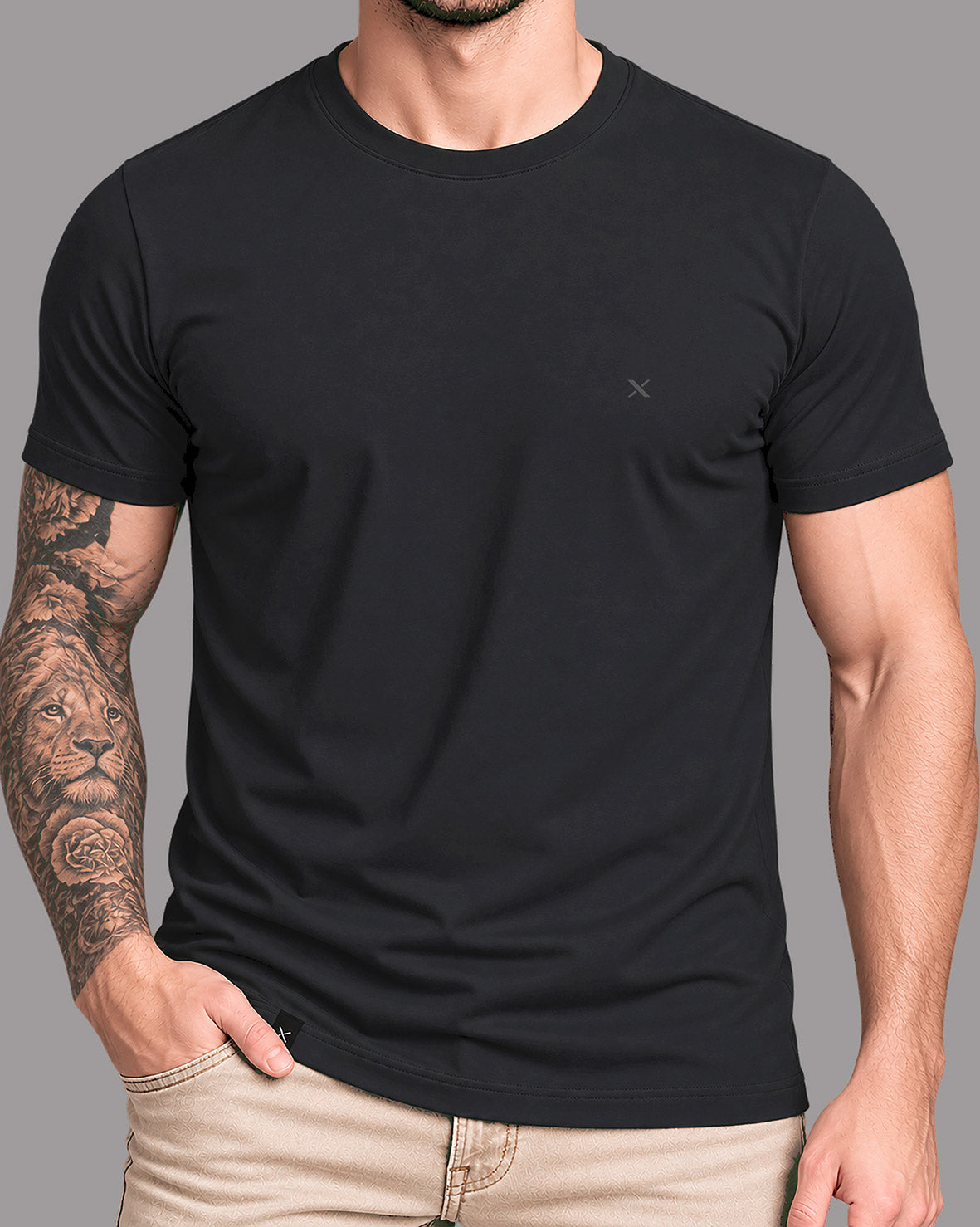 Polera básica - Plomo Oscuro