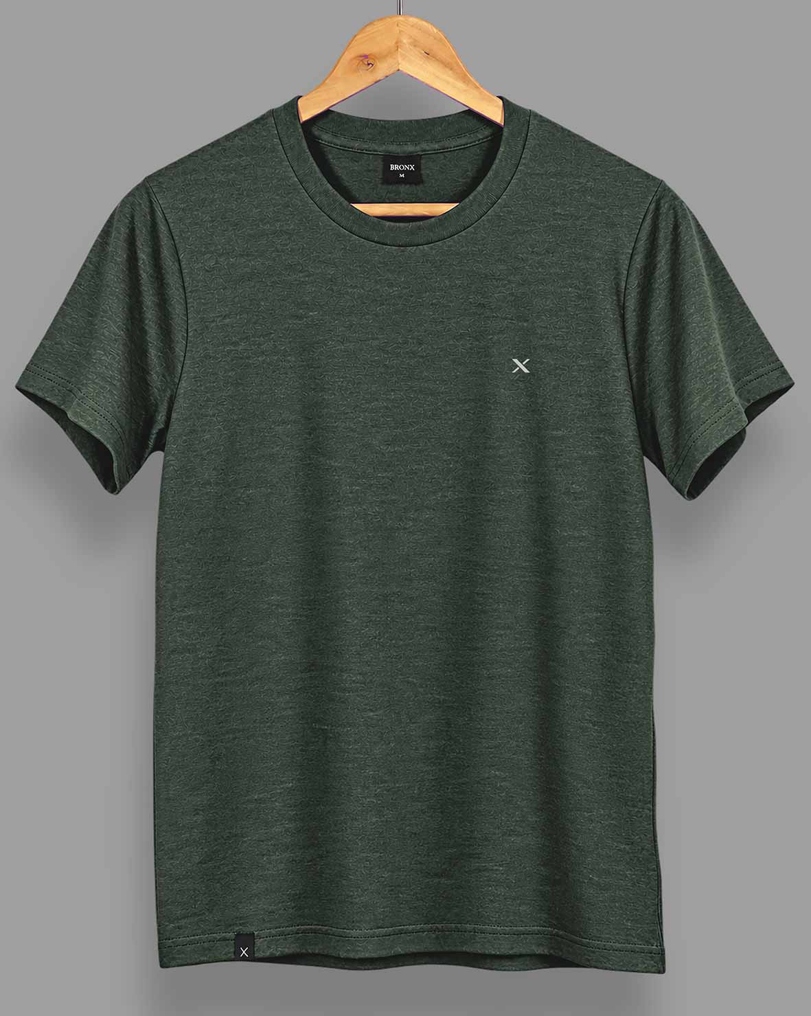 Polera básica - Verde Jaspeado