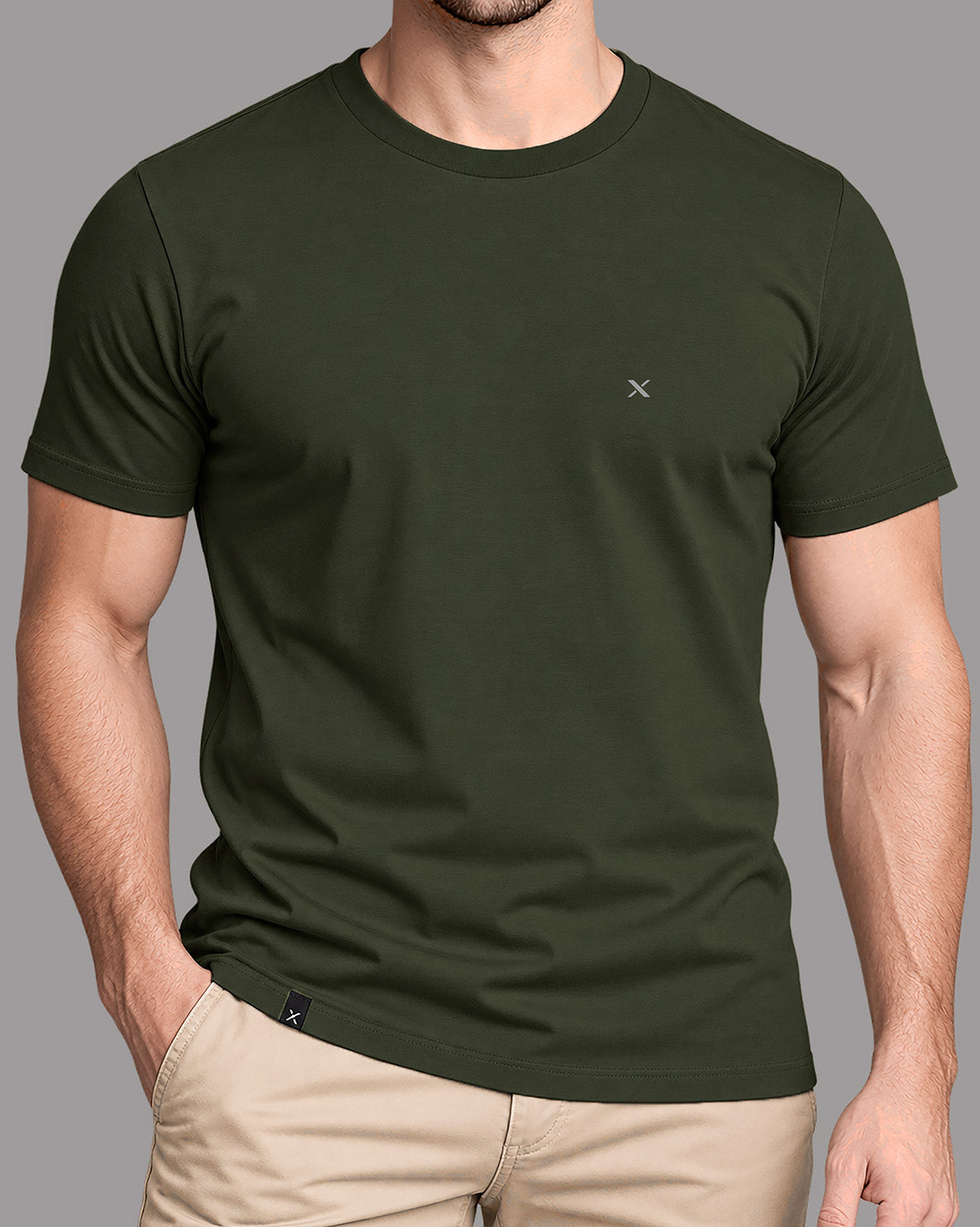 Polera básica - Verde Militar