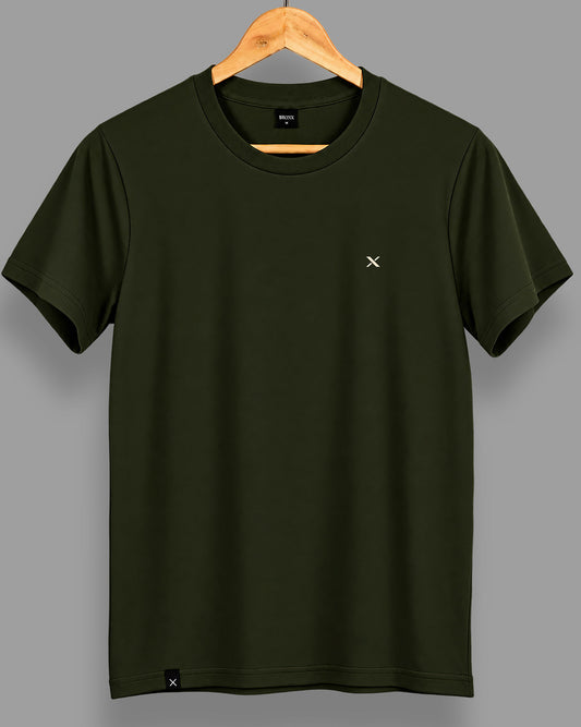 Polera básica - Verde Militar Oscuro
