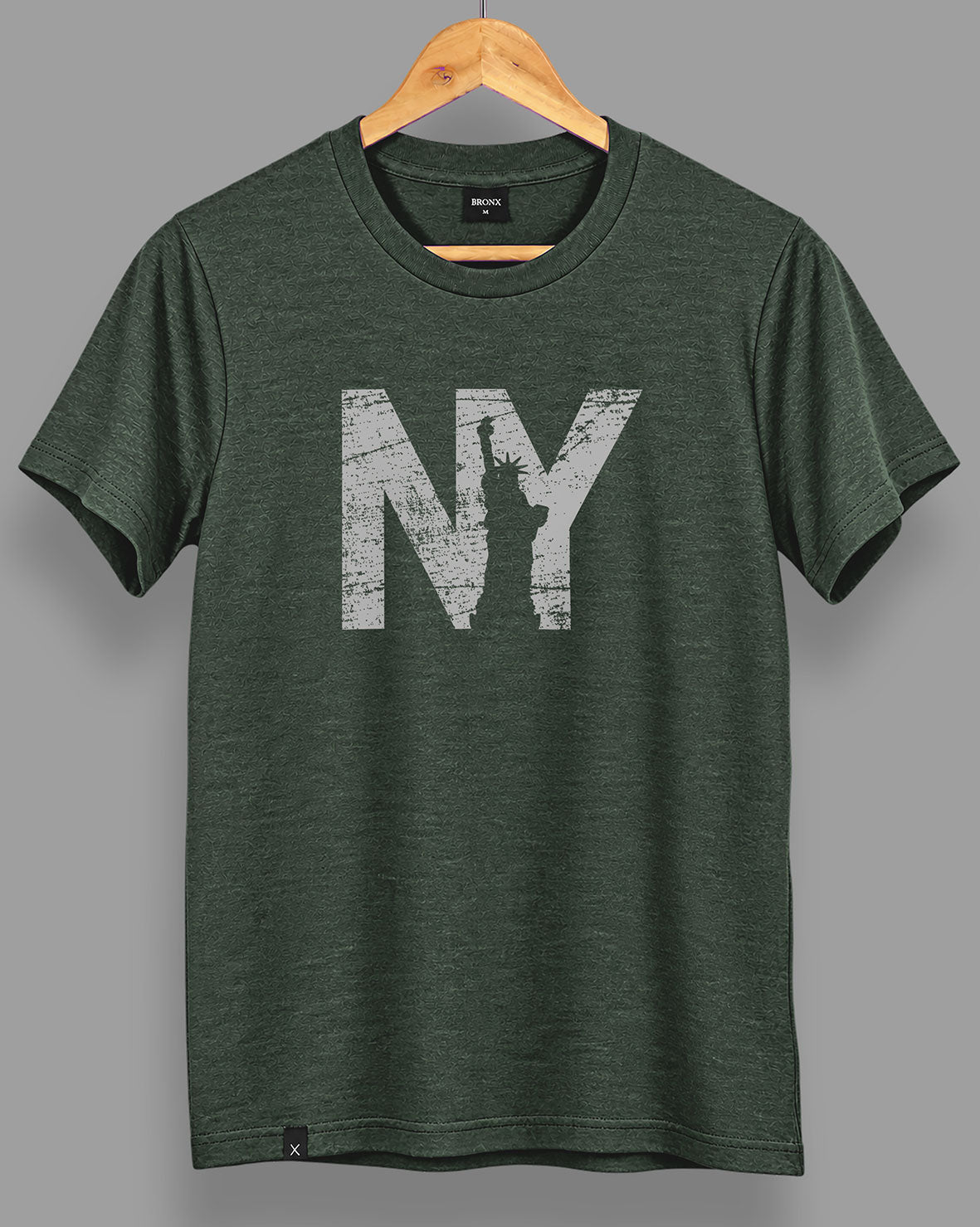 Polera NY - Verde Jaspeado Oscuro