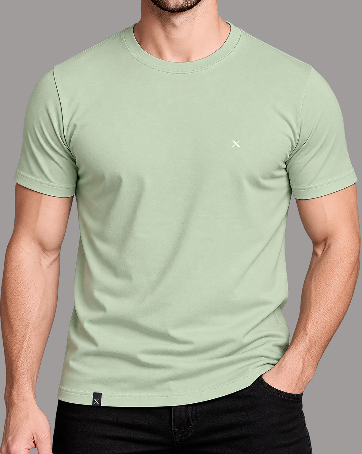 Polera básica - Verde Eucalipto