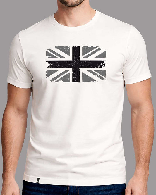 Polera Bandera Inglaterra - Blanco Perla