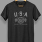 Polera USA - Negro Jaspe