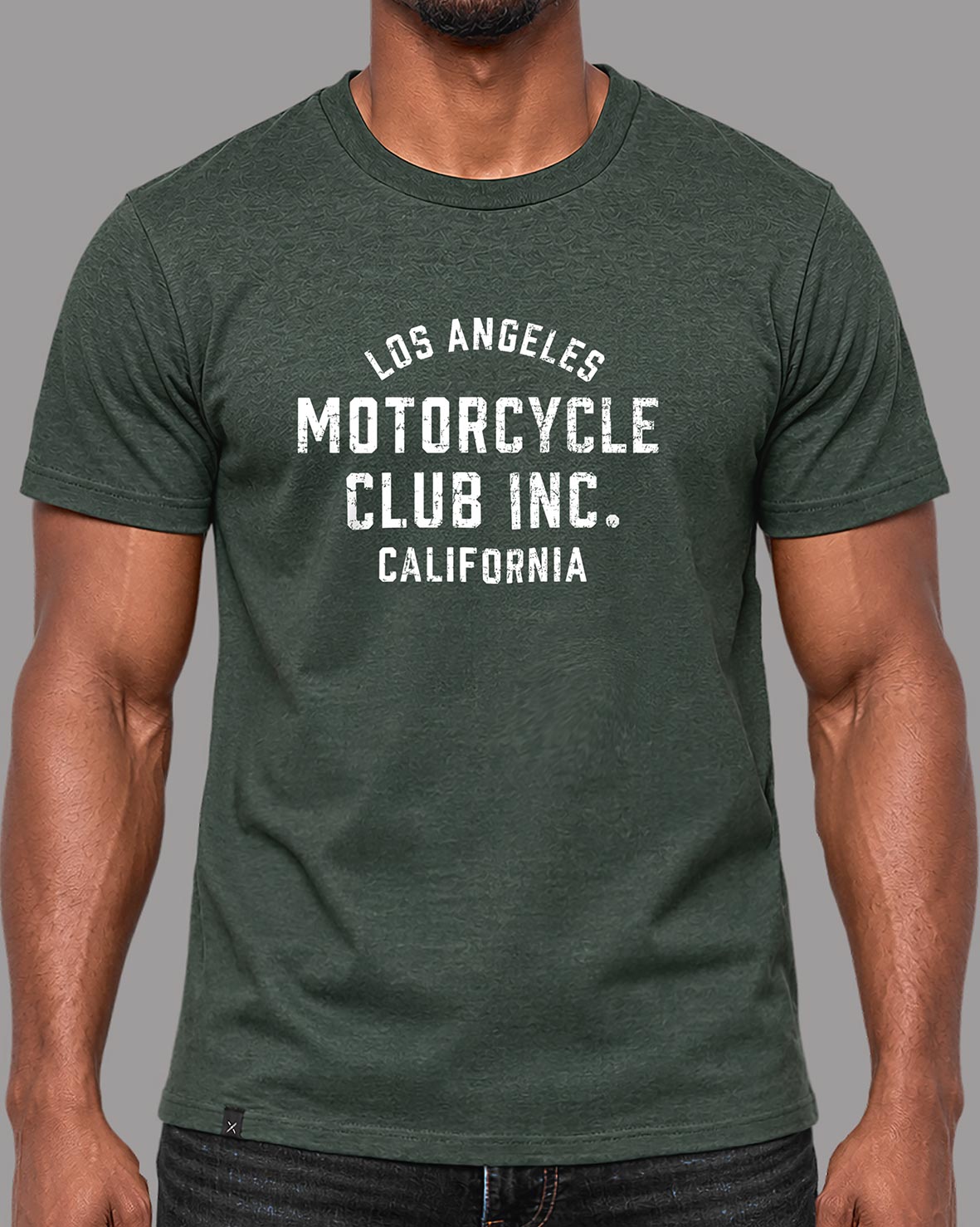 Polera Motorcycle - Verde Jaspeado Oscuro