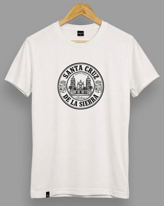 Polera Sello de Santa Cruz de la Sierra - Blanco Perla