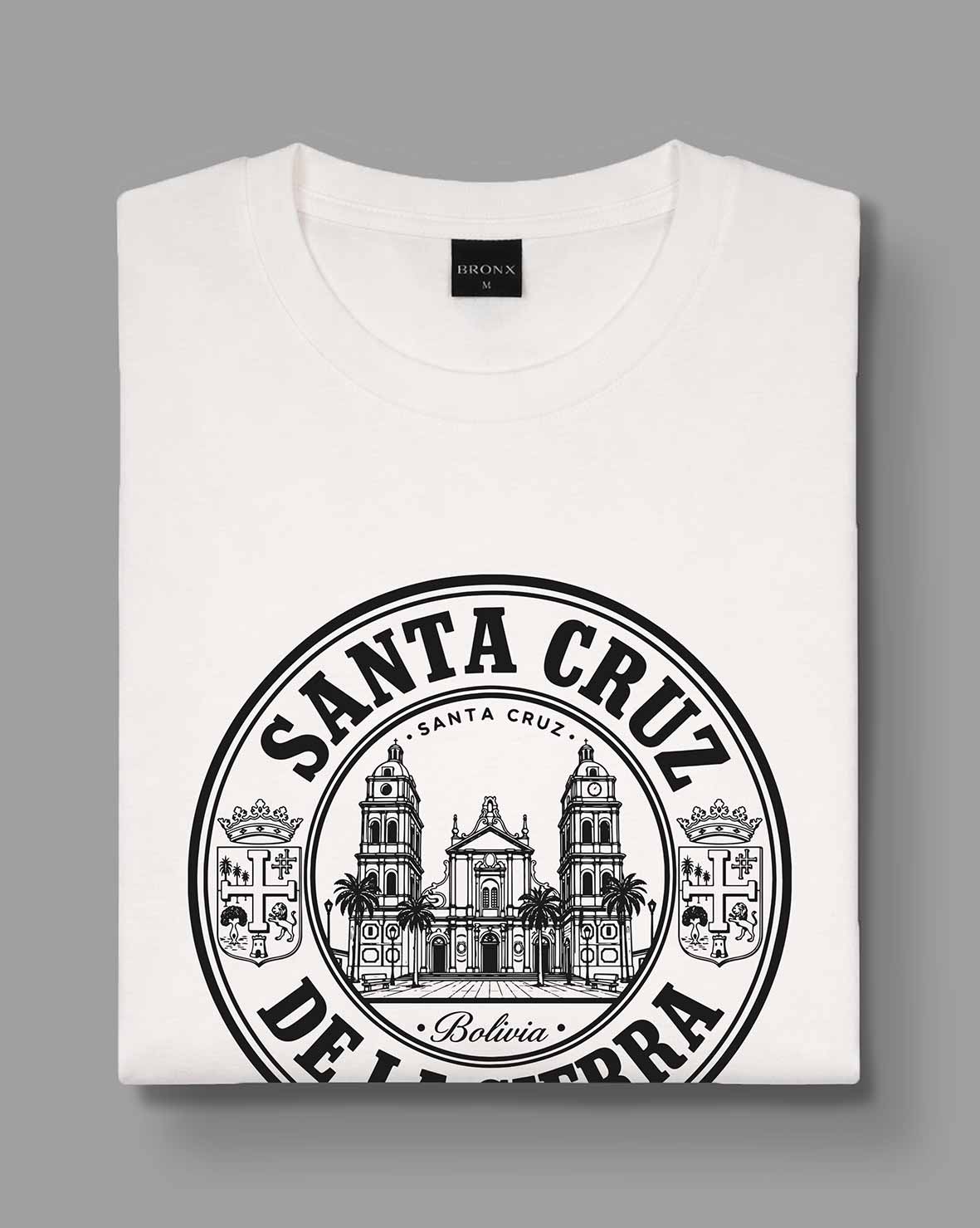 Polera Sello de Santa Cruz de la Sierra - Blanco Perla
