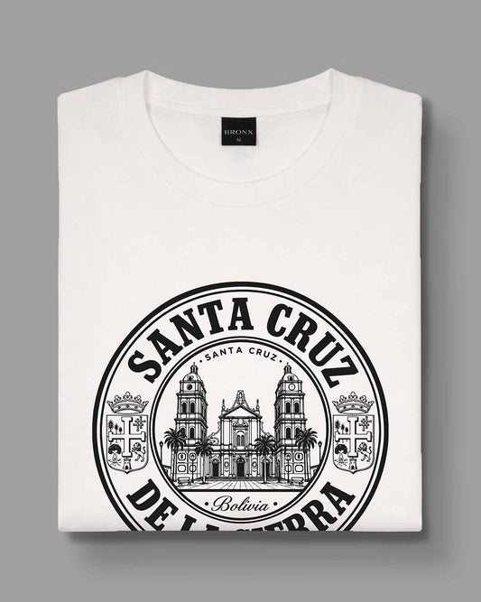 Polera Sello de Santa Cruz de la Sierra - Blanco Perla